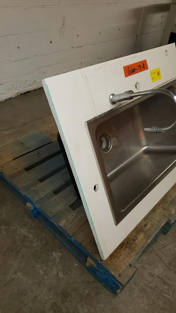 38" White Epoxy Sink Top(S6LLST7361)