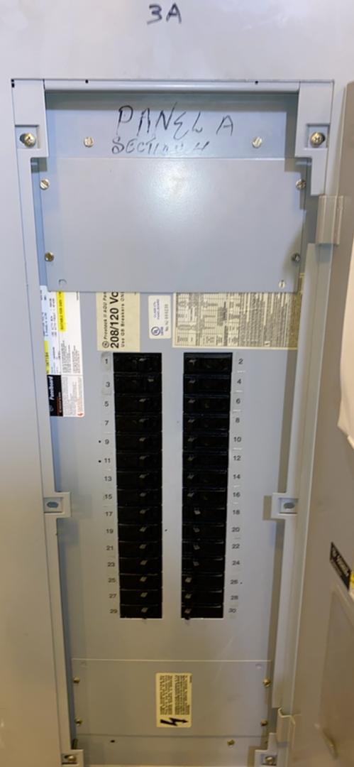 225A GE Panelboard 208v 3PH Loaded(S6LLST3832)