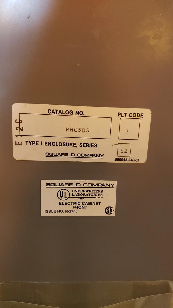 225A 240V NQOD Square D Panelboard 3PH Loaded(S6LLST11870)