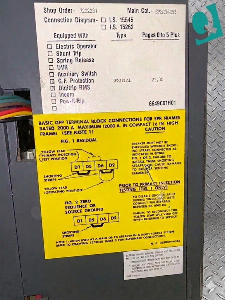 Westinghouse PowR Circuit Breaker 400A SPB 100 w/ Digitrip RMS Cat: PD6S04A020(S6LLST1568)