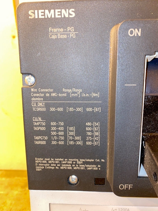 SIEMENS NPX3B120, 1200A(S6LLST1308)
