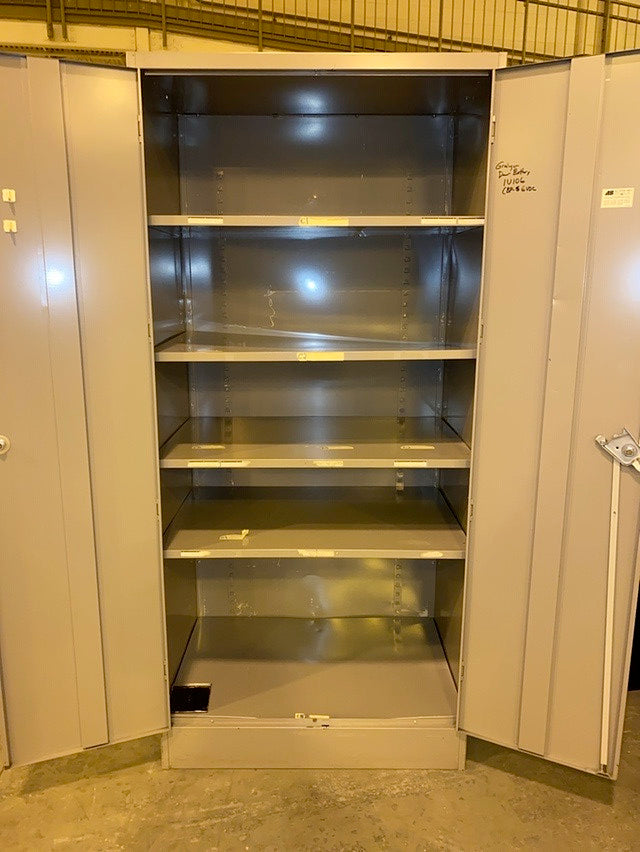 White metal storage cabinet with shelves 36x24x78(S6LLST1180)