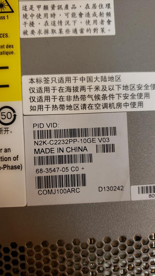 Lot of 3 Cisco Nexus N2K-C2232PP-10GE V03(S6LLST9139)