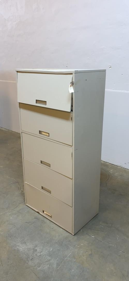 5" Tall Recessed 5 Drawer File Cabinet S6LLST8694(S6LLST8694)