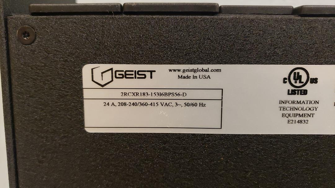 *Pickup Only* NEW Geist 2U PDU Strip 24A 2RCXR18315316BPS56D(S6LLST11178)
