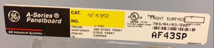 225A GE Panelboard 208/120v Loaded(S6LLST4079)