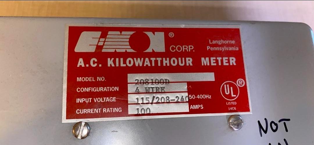 E-MON A.C. Kilowatthour Meter 208100D(S6LLST4128)