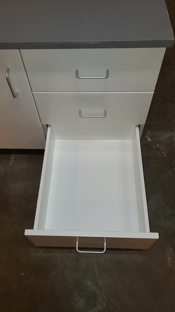 3' Rolling Lab Casework Metal 3 Drwr 1 Door W/ Countertop(S6LLST10371)