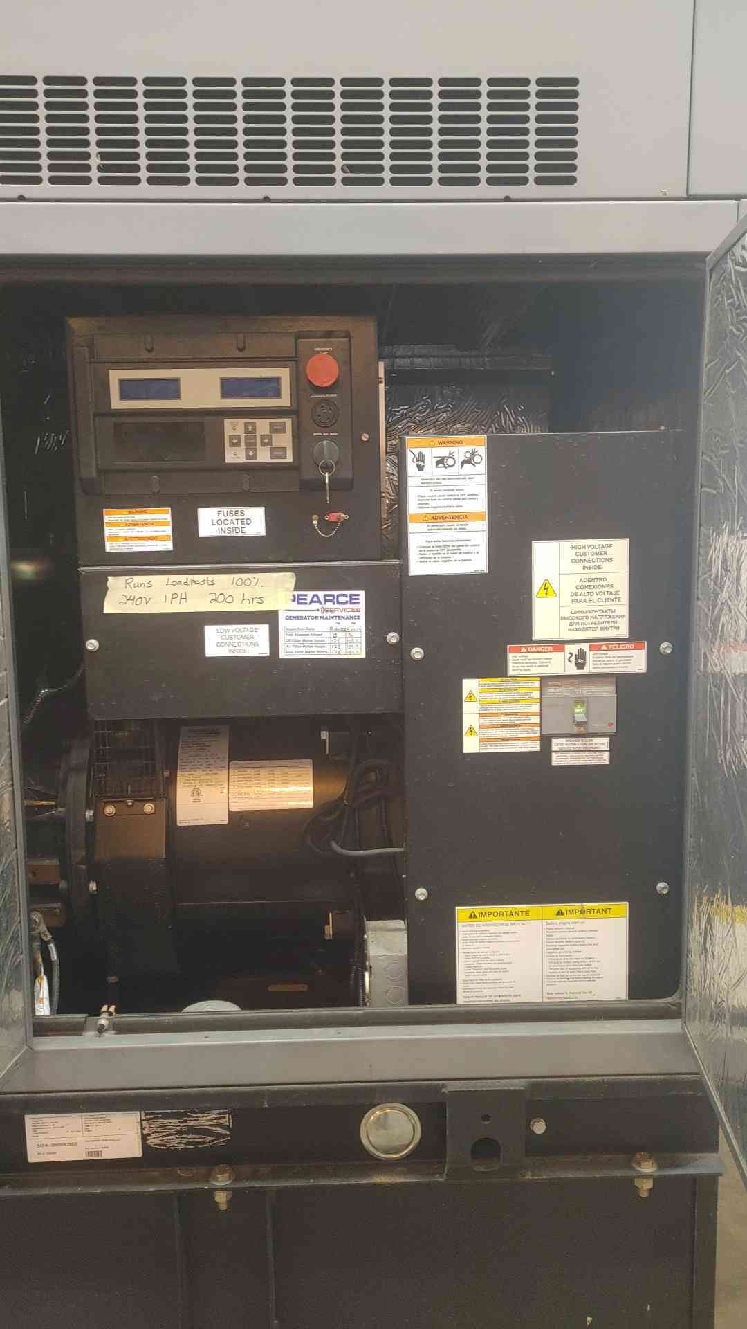 15KW Generac Industrial Power Generator 120/240V 1PH 62A 221Hrs Diesel SD15