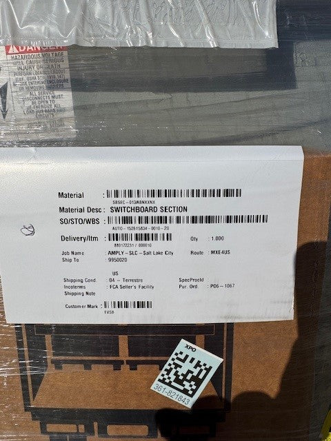 ABB 3 Section Switchgear 480/277V 2500A 2500A Main Breaker -33901