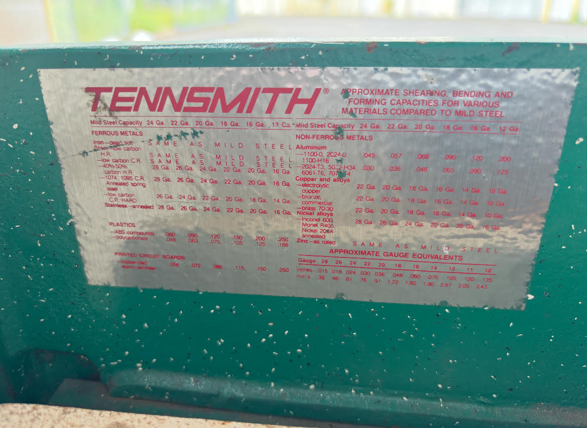 Tennsmith T5216 Sheet Metal Cutter Shear