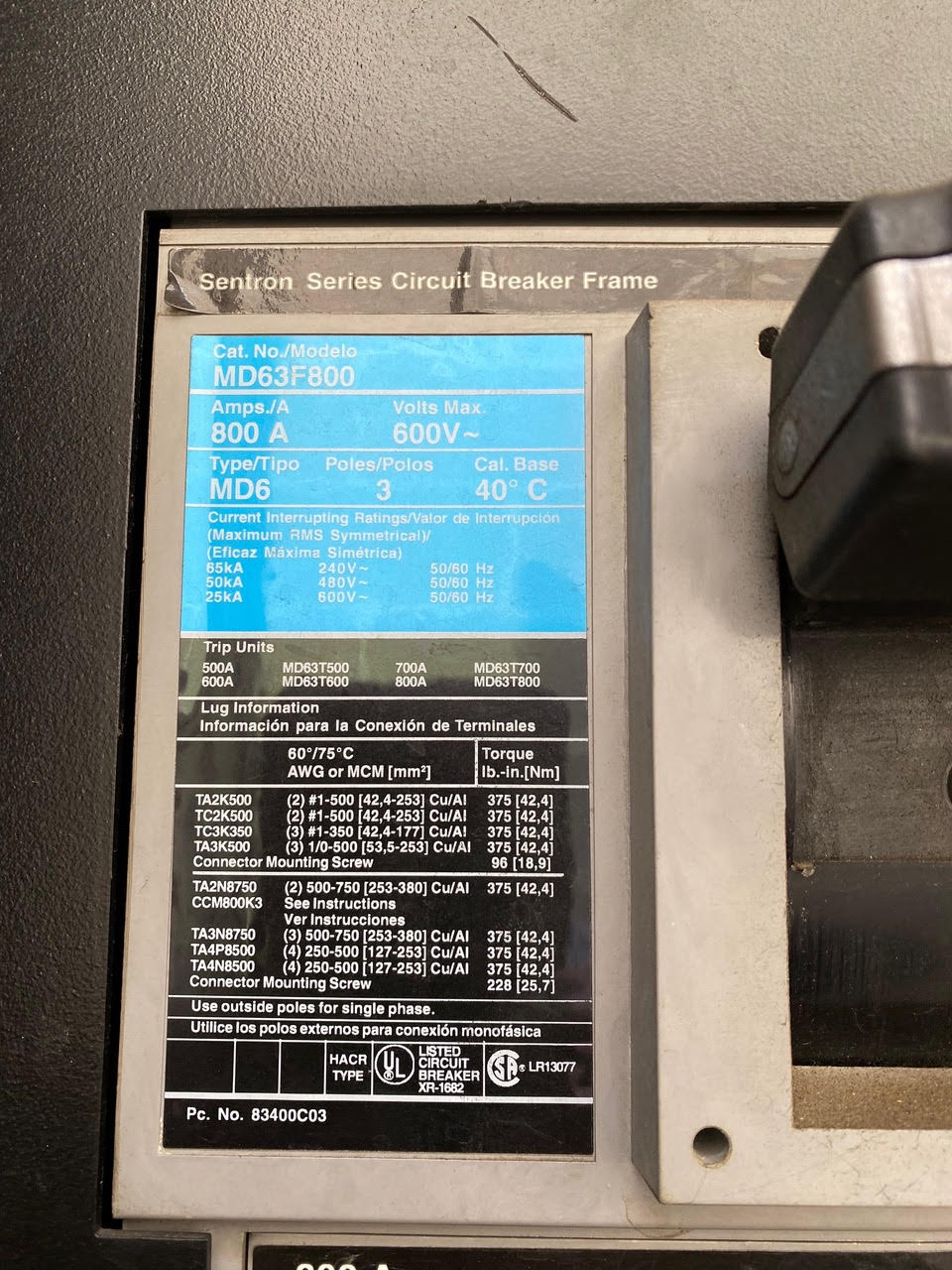 500KW Generac SD0500 Diesel Generator 277/480V 3ph 280hrs