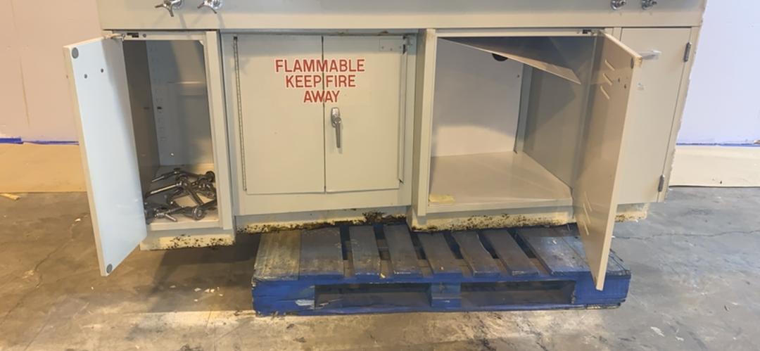 75x32x37" St Charles Fumehood Base w/ Flammable Cabinet(S6LLST7069)