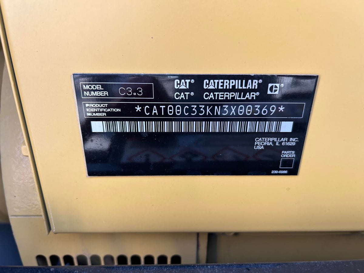 2009 CAT XQ30-6 30 kW Towable Diesel Generator 208/480V 3PH Trailer 1123 Hrs