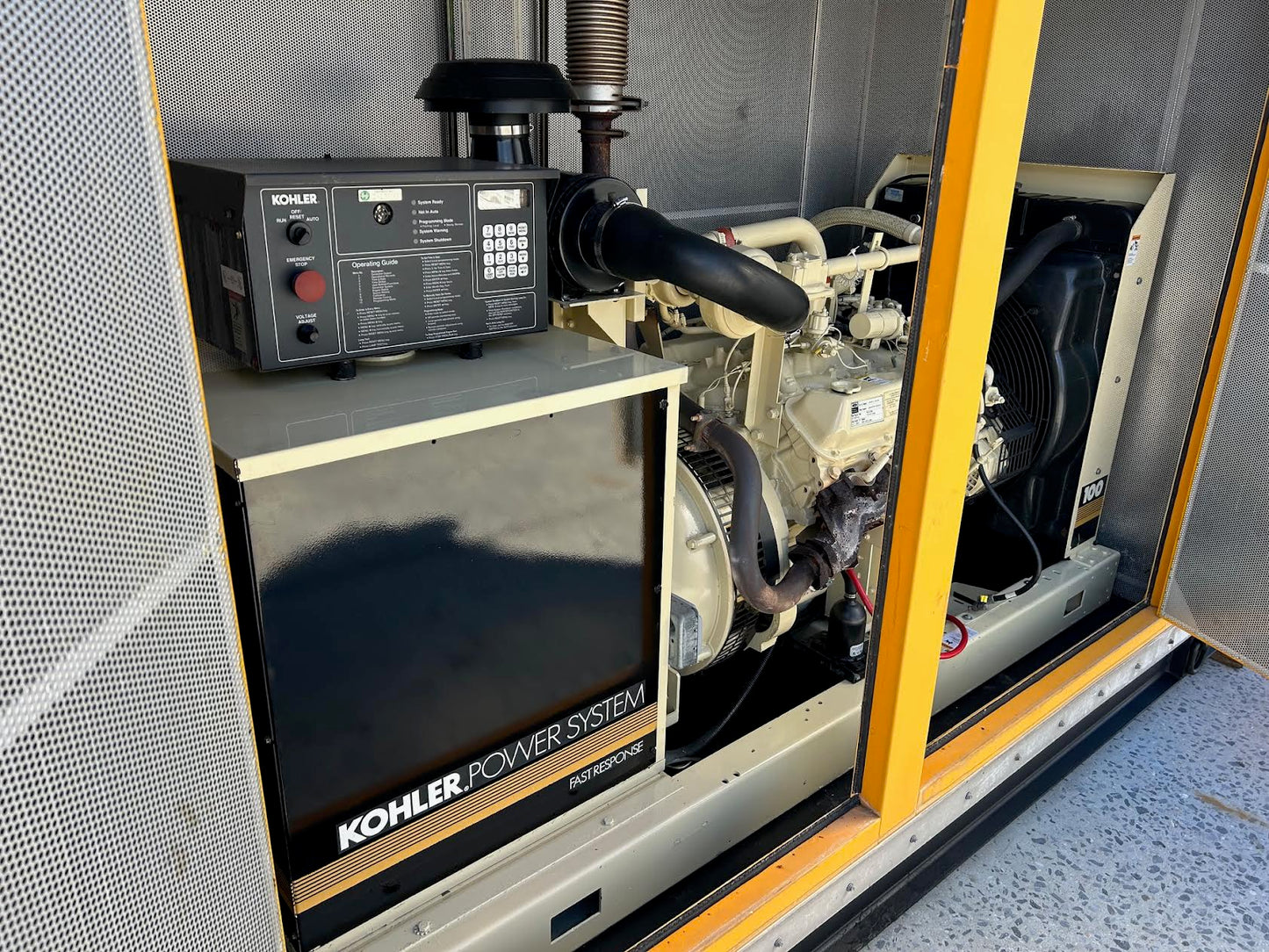 100KW Kohler Generator 100RZ82 Nat Gas LP 235Hrs Load Tested