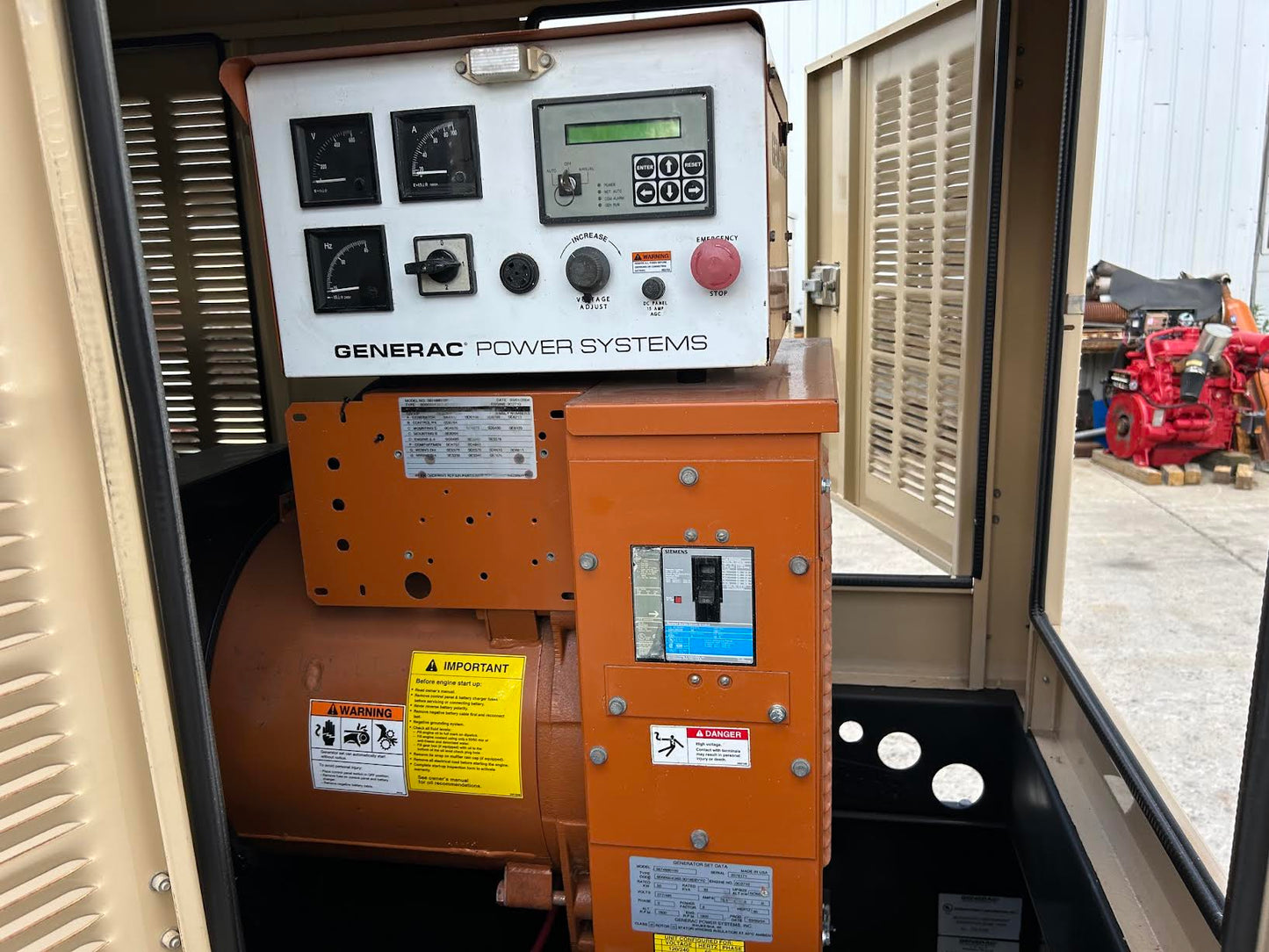 Generac 50kW Diesel Generator 3ph 277/480V Standby SD0050 163hrs Tested