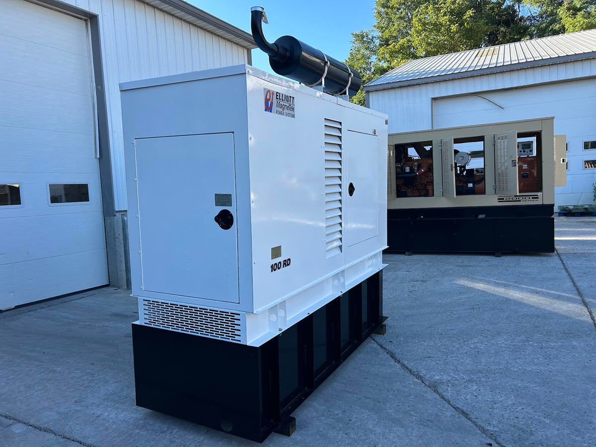 Elliott MagneTek 100 kW Diesel Generator Perkins 1006-6T 208V 480V 240V 560Hr
