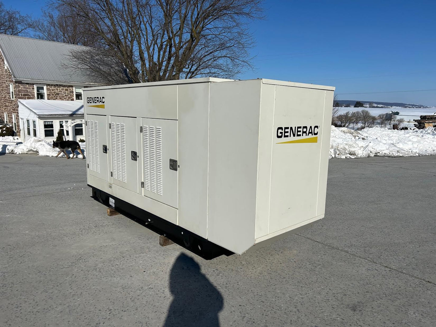 80KW Generac Nat Gas LP Generator Enclosed 3PH 398hrs Tested!