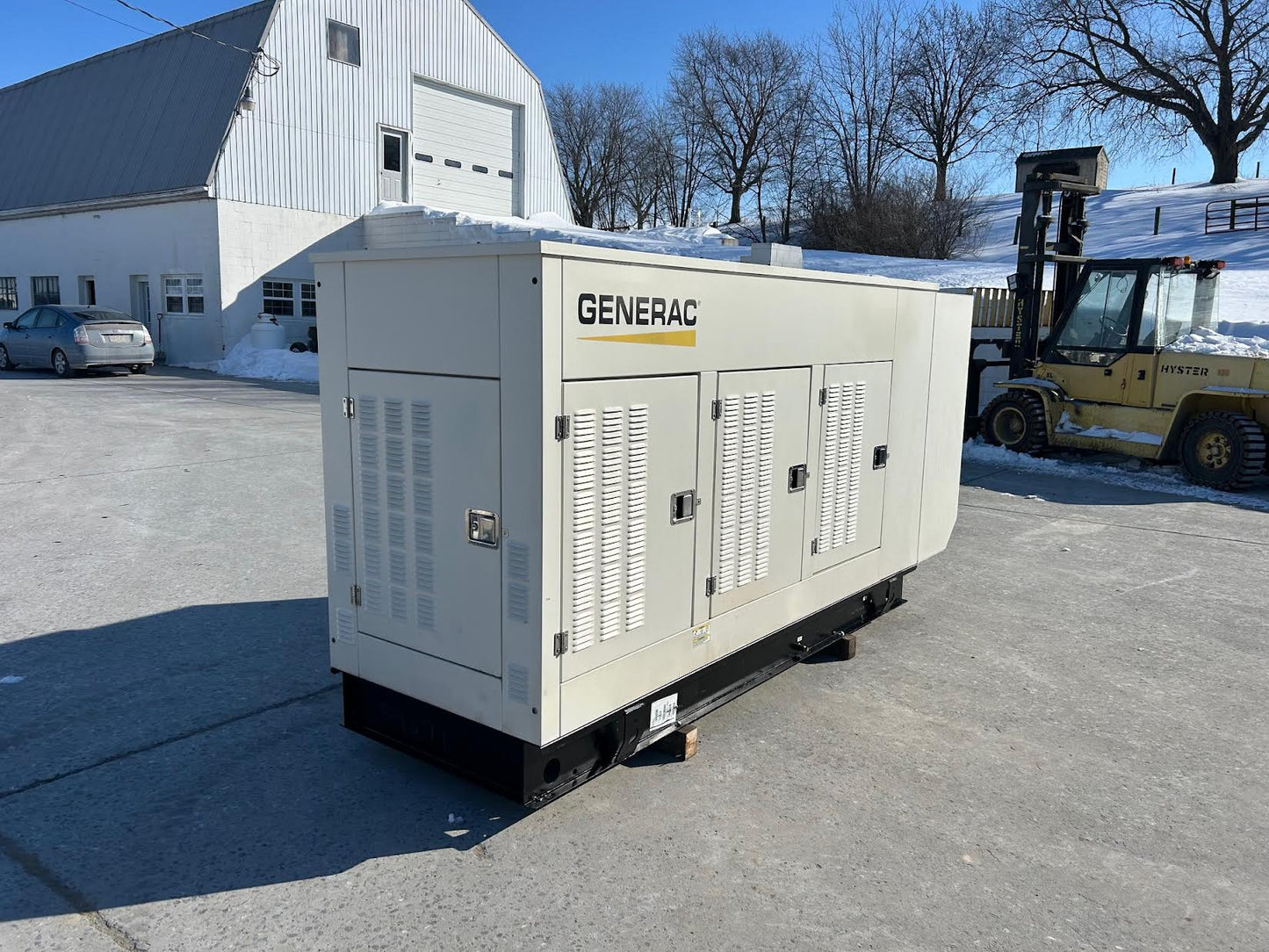 80KW Generac Nat Gas LP Generator Enclosed 3PH 398hrs Tested!
