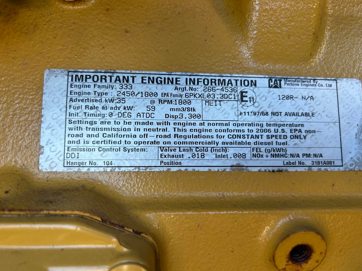 2009 CAT XQ30-6 30 kW Towable Diesel Generator 208/480V 3PH Trailer 1123 Hrs