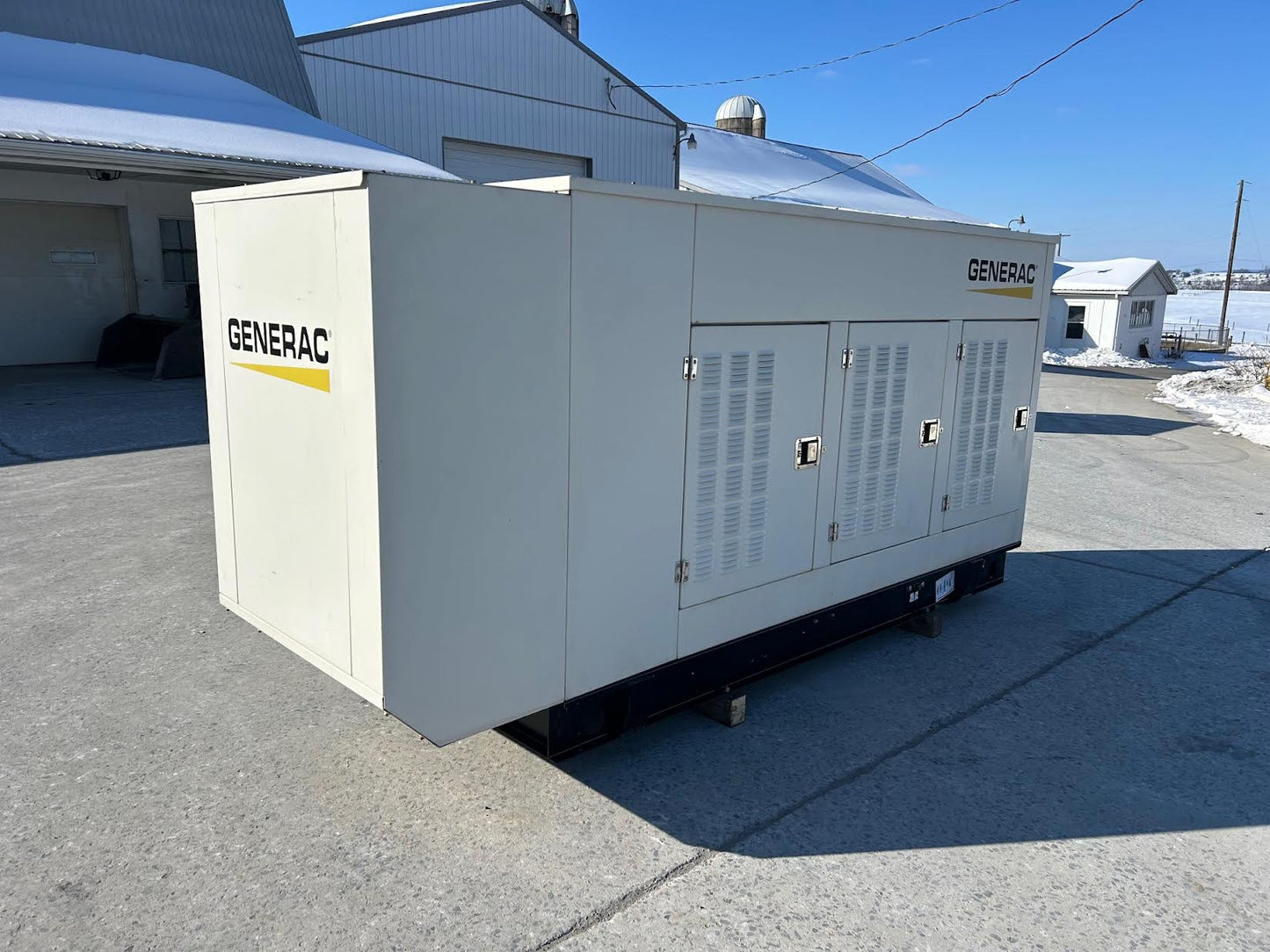 80KW Generac Nat Gas LP Generator Enclosed 3PH 398hrs Tested!