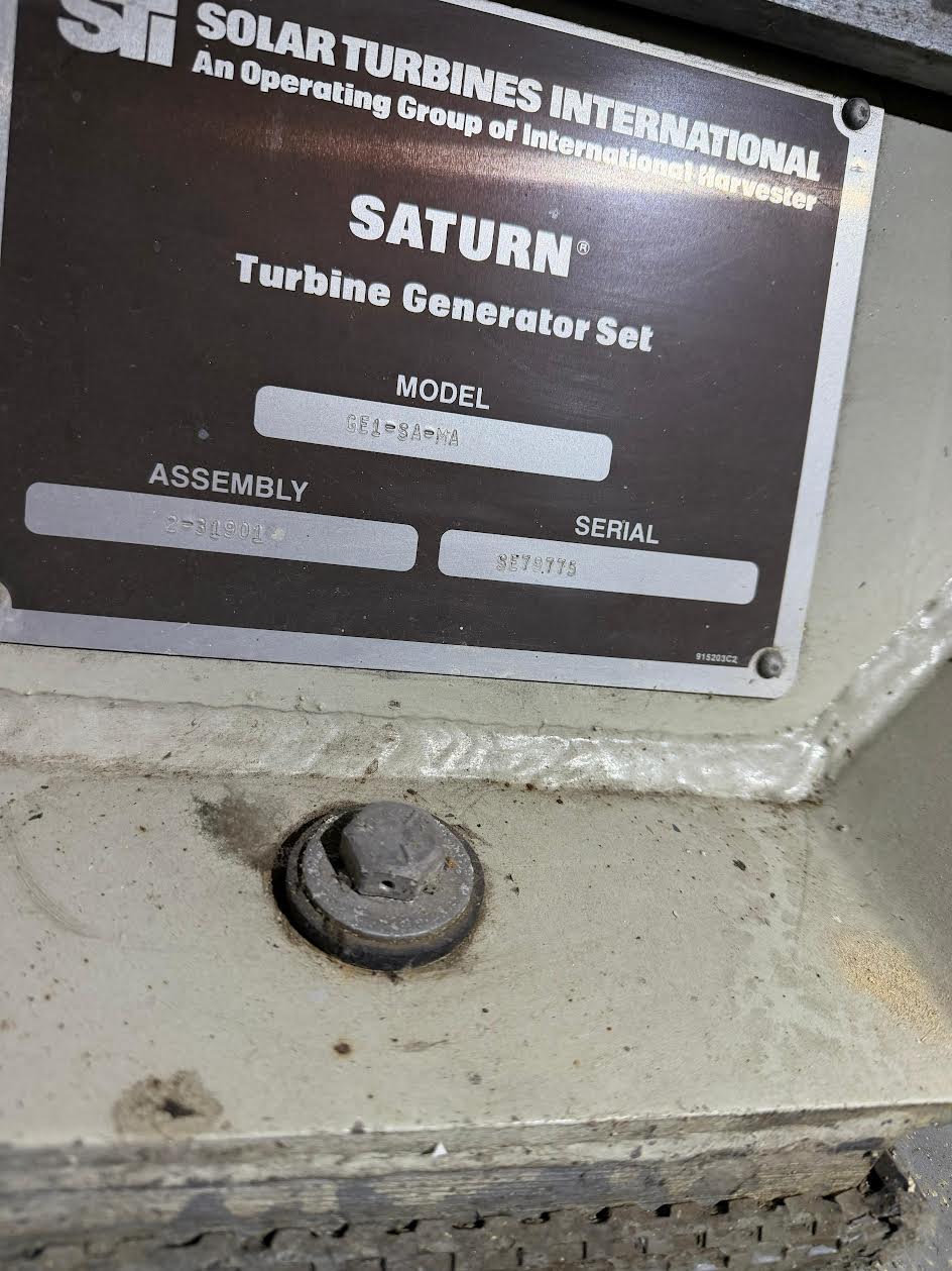 Saturn Turbine Generator Set GE1-SA-MA