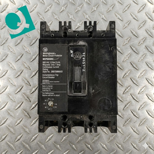 Westinghouse Motor Circuit Breaker Protector MCP0358RC 7A 3POLES 600V (SKU: 110237)