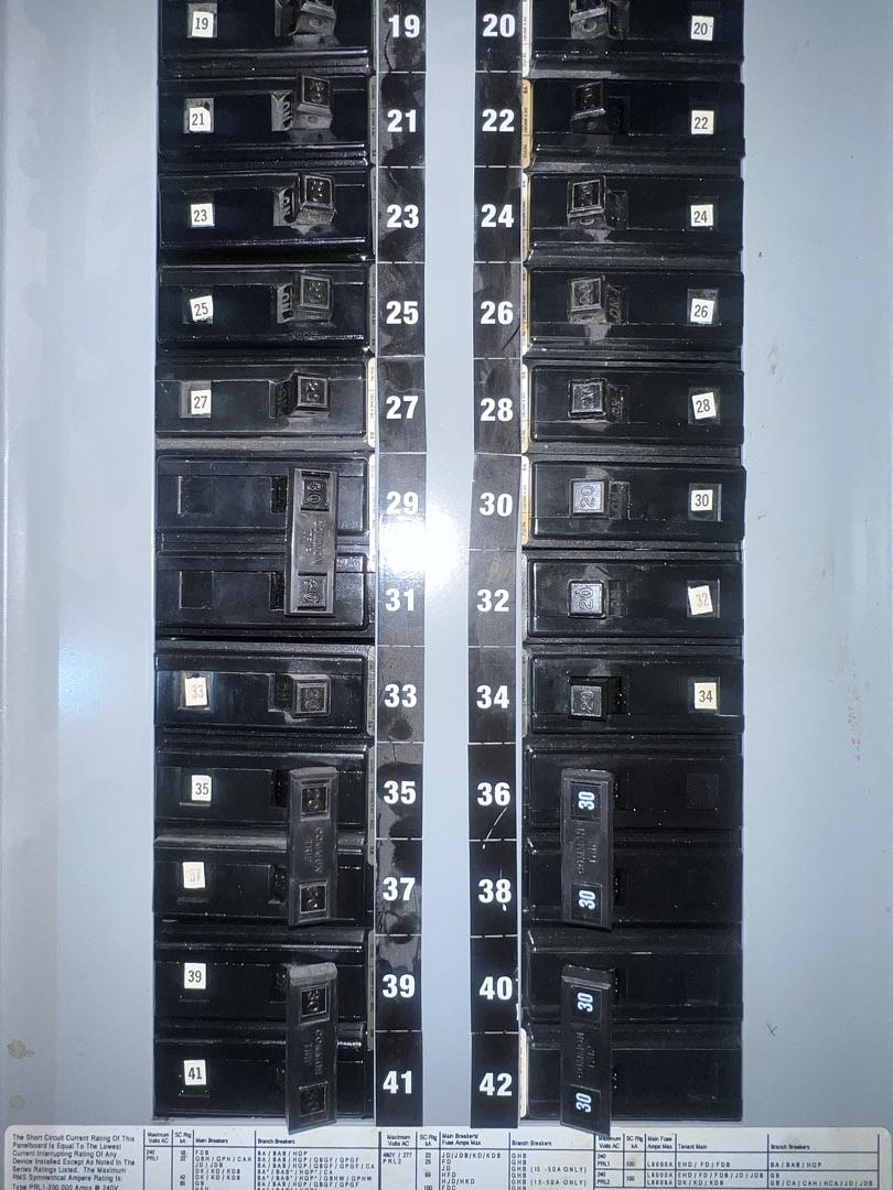 PRL1 208/120v 3PH 125A Panelboard 42 Circuit w/ Main(S6LLST13267)