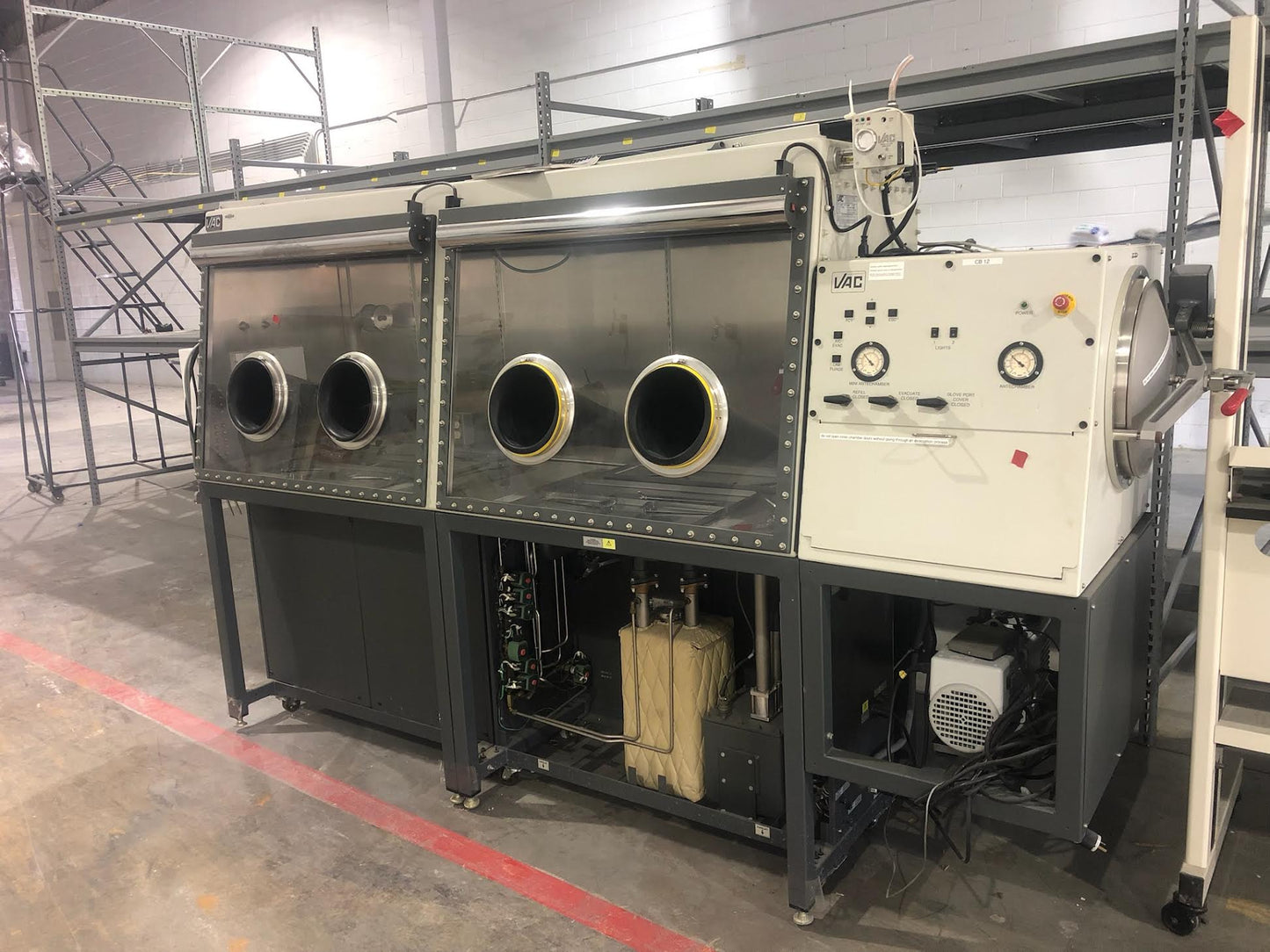 VAC Vacuum Atmospheres NEXUS 4-Port Dual Station Glove Box System Antechamber 110V