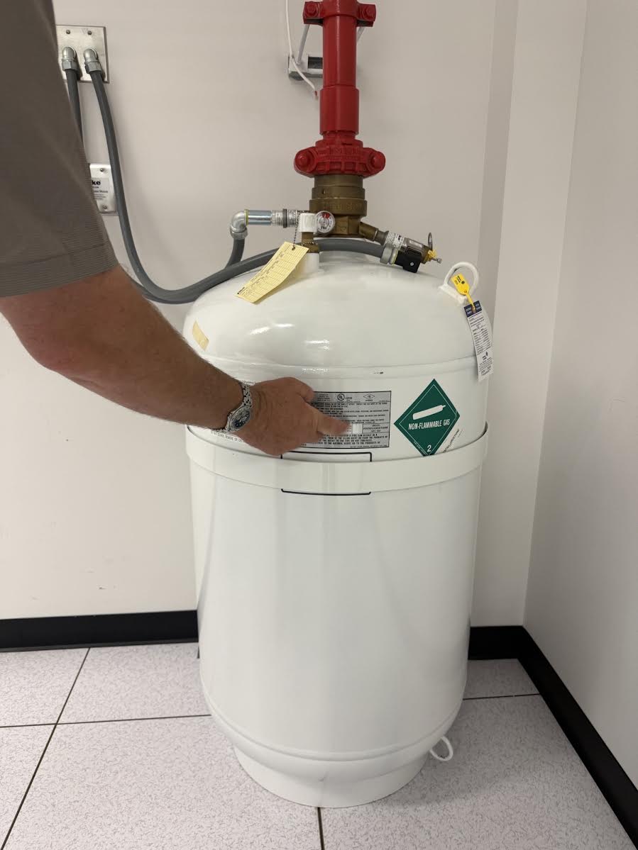 Fike FE-25 Fire Suppression Cylinder 471 lbs HFC-125 Clean Agent Tank 70-270-D-W