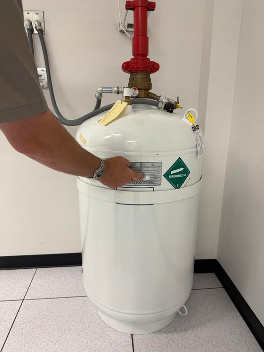 Fike FE-25 Fire Suppression Cylinder 471 lbs HFC-125 Clean Agent Tank 70-270-D-W