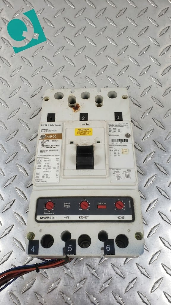 Cutler-Hammer 400A 600VDC 3 Pole Breaker HKDDC3400A1301T1001Z01 (SKU: 110102)