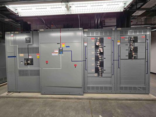 4000A GE Spectra 4 Section W/ RussElectric 2000 ATS Control System Main Metered Input & 11 Circuit Breaker Distribution (107813)