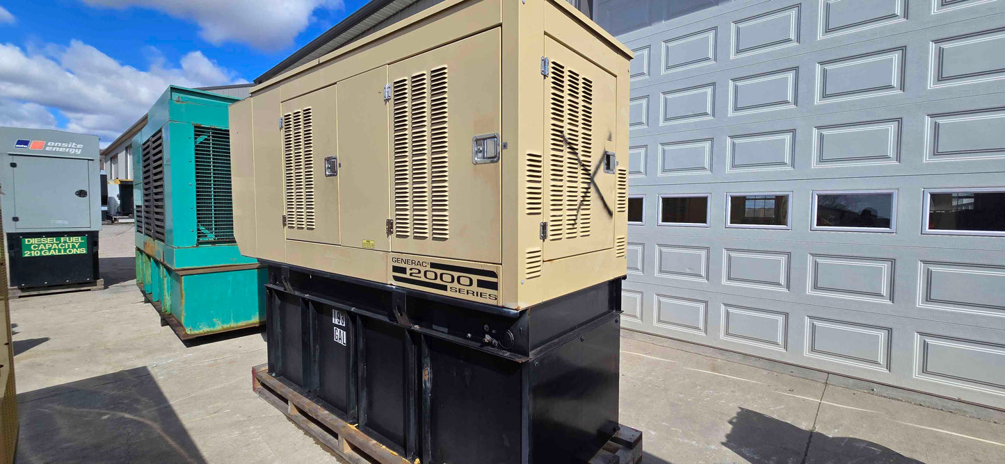 50KW Generac Generator 3.3L Daewoo Diesel 868Hrs LOAD TESTED '02