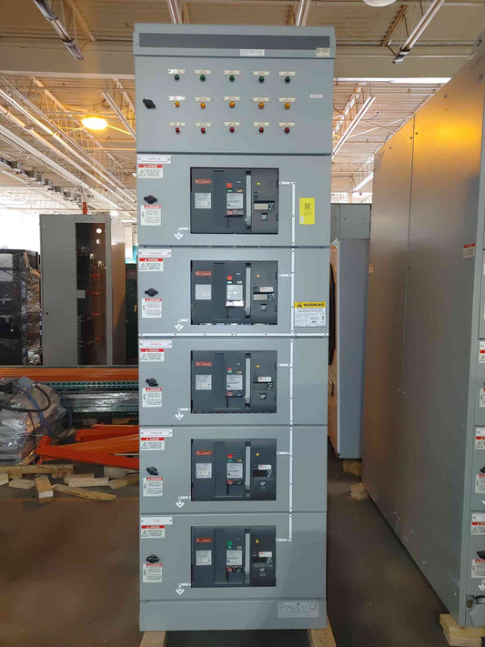 GE Power Break II Switchboard 5x 800A SHF08B208H Breakers 480V Hi-Break 3P (112940)