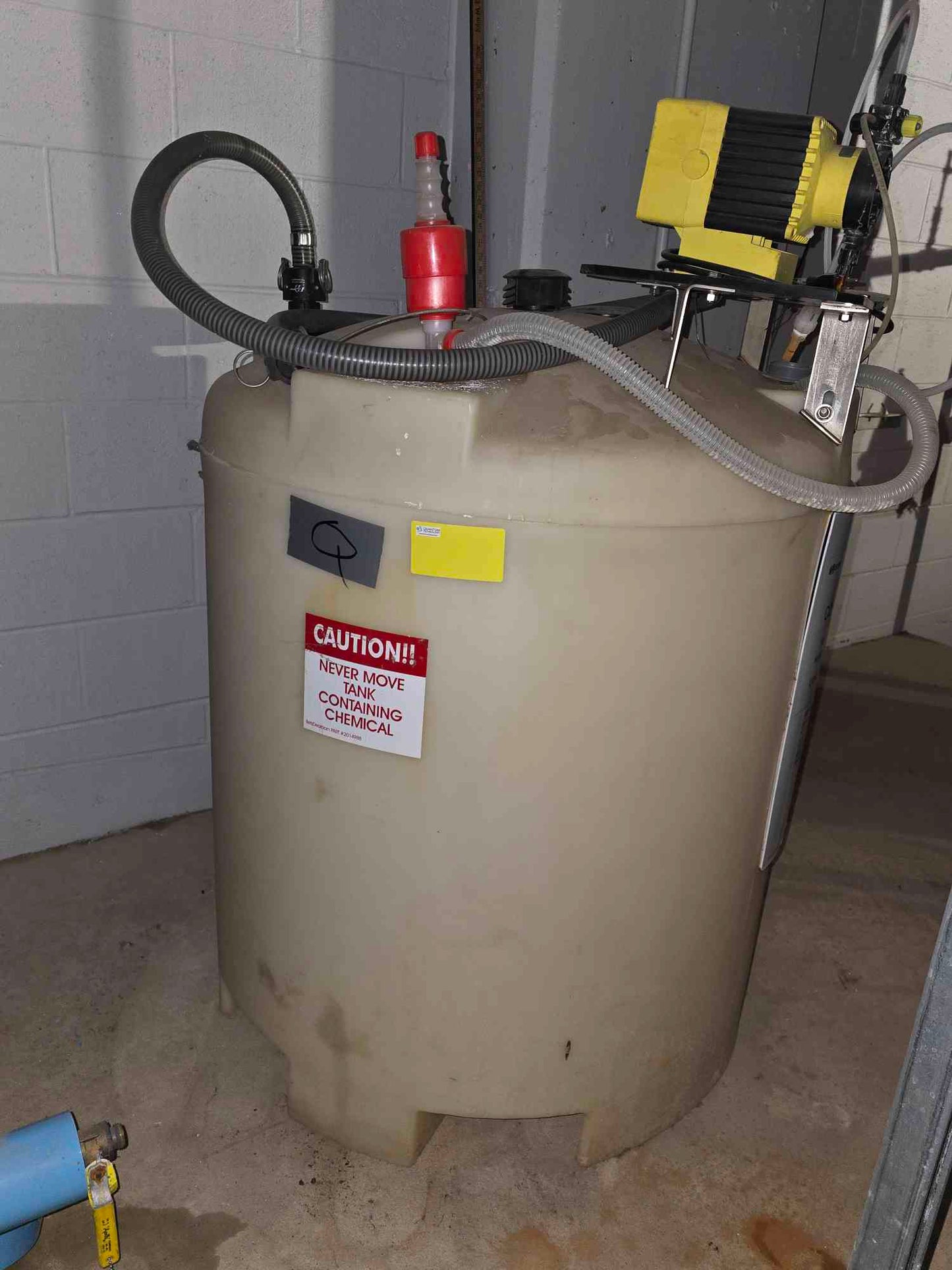 Suez Corrshield MD4103 Glycol Mixing Tank with Pump #22071 105Gal