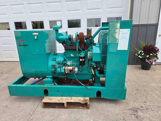 60KW Cummins Onan 4BT Diesel Generator '89 307 Hrs TESTED