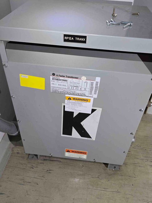 Ge 30KVA 3ph 480v X 208/120v KFactor Transformer 9T23Q3472G03