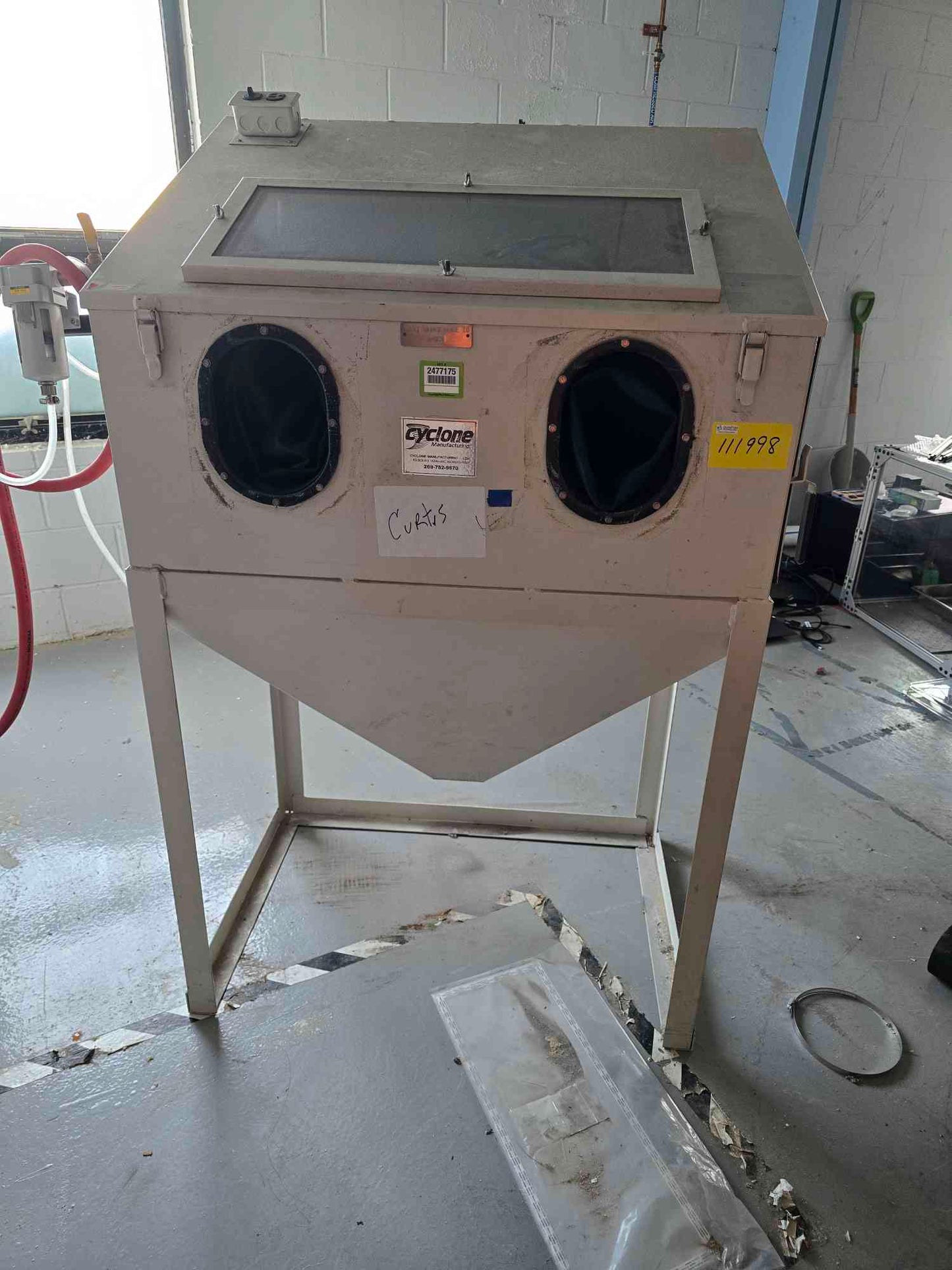 Cyclone Abrasive Blast Cabinet Model #3624 '12
