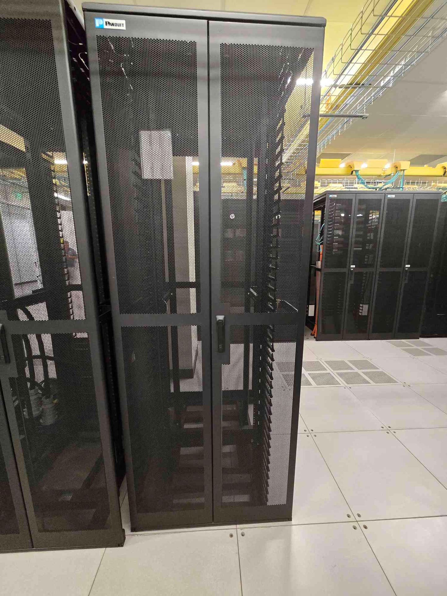 Panduit Net-Access CN5 42U Server Rack Cabinet Mesh Split Doors Cable Duct