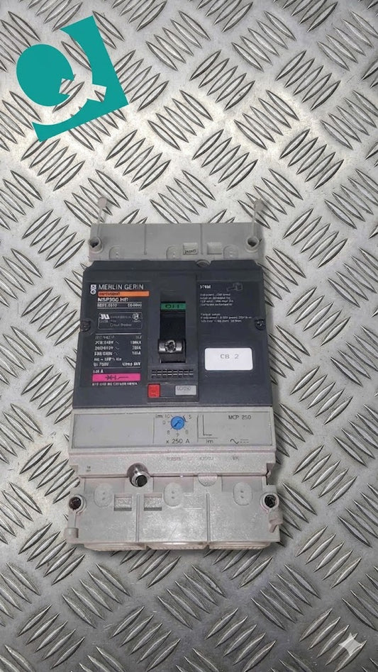 Merlin Gerin NSF250 HC Compact Circuit Breaker 250A 3-Pole 600V Motor Protector MCP250 (SKU: 113282)