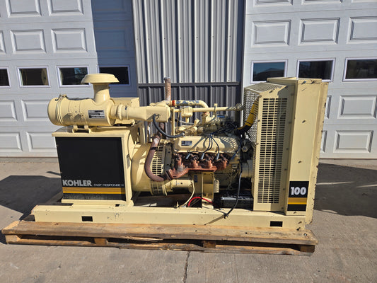 100KW Kohler Generator 460T Ford Nat Gas LP LOAD TESTED 1959 Hrs '94-17522