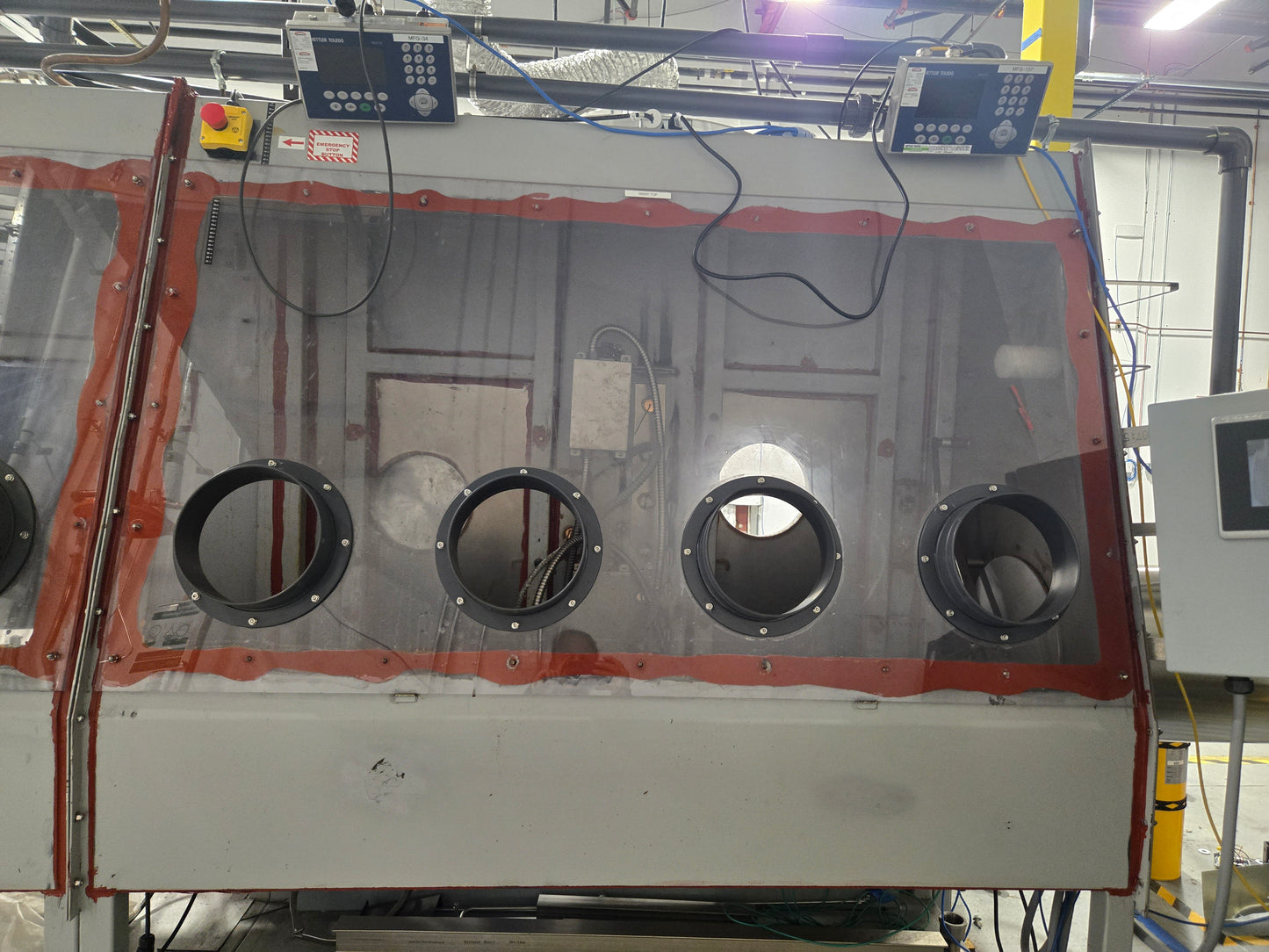 High-Containment Industrial Glovebox 8 Port & Controls