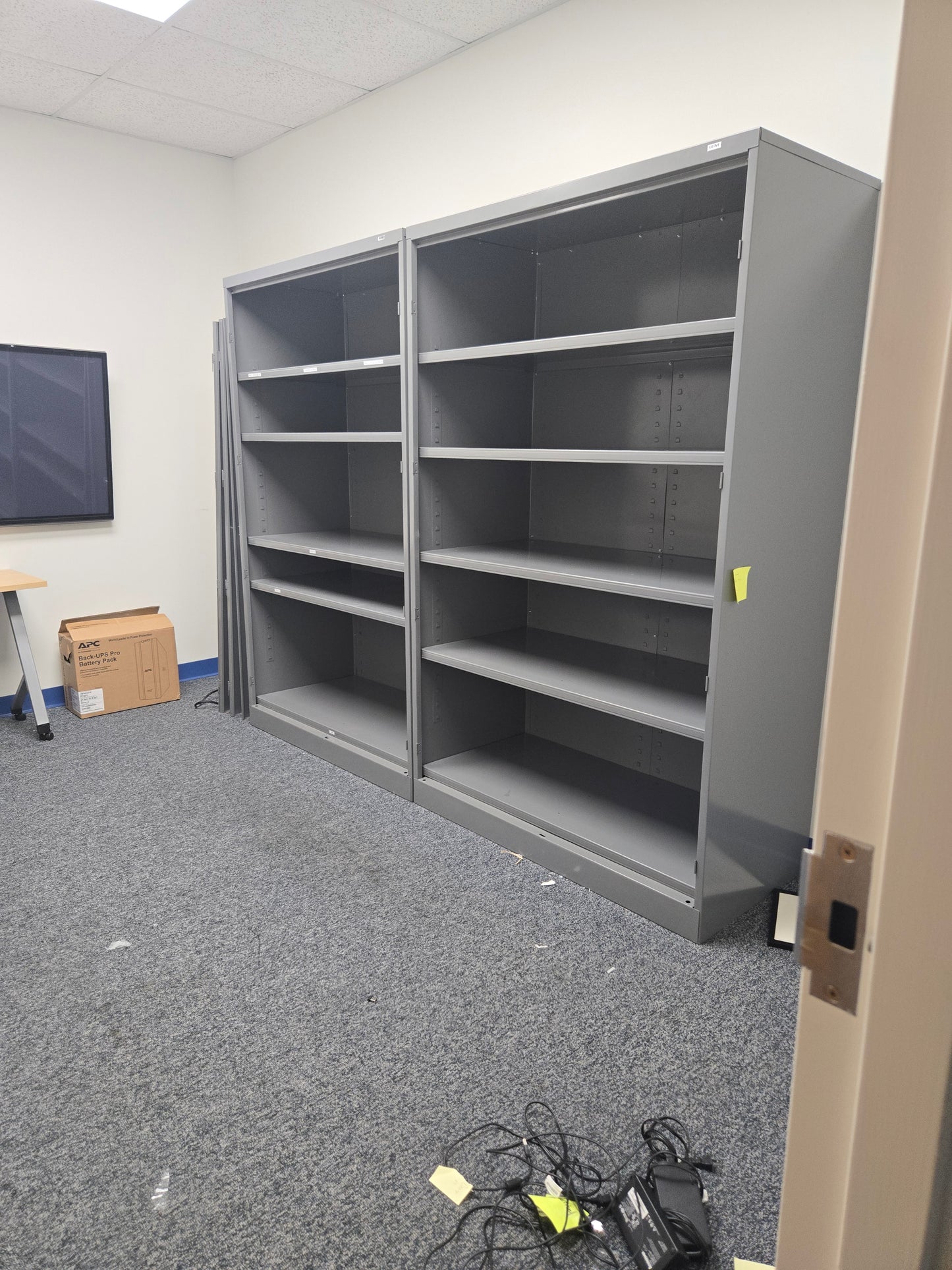 Metal Bookcases W/ Doors