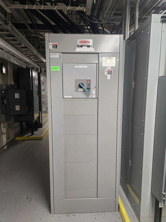 Continental 3000A 2000A 480V 3PH Switchboard Section 65kAIC Style SII