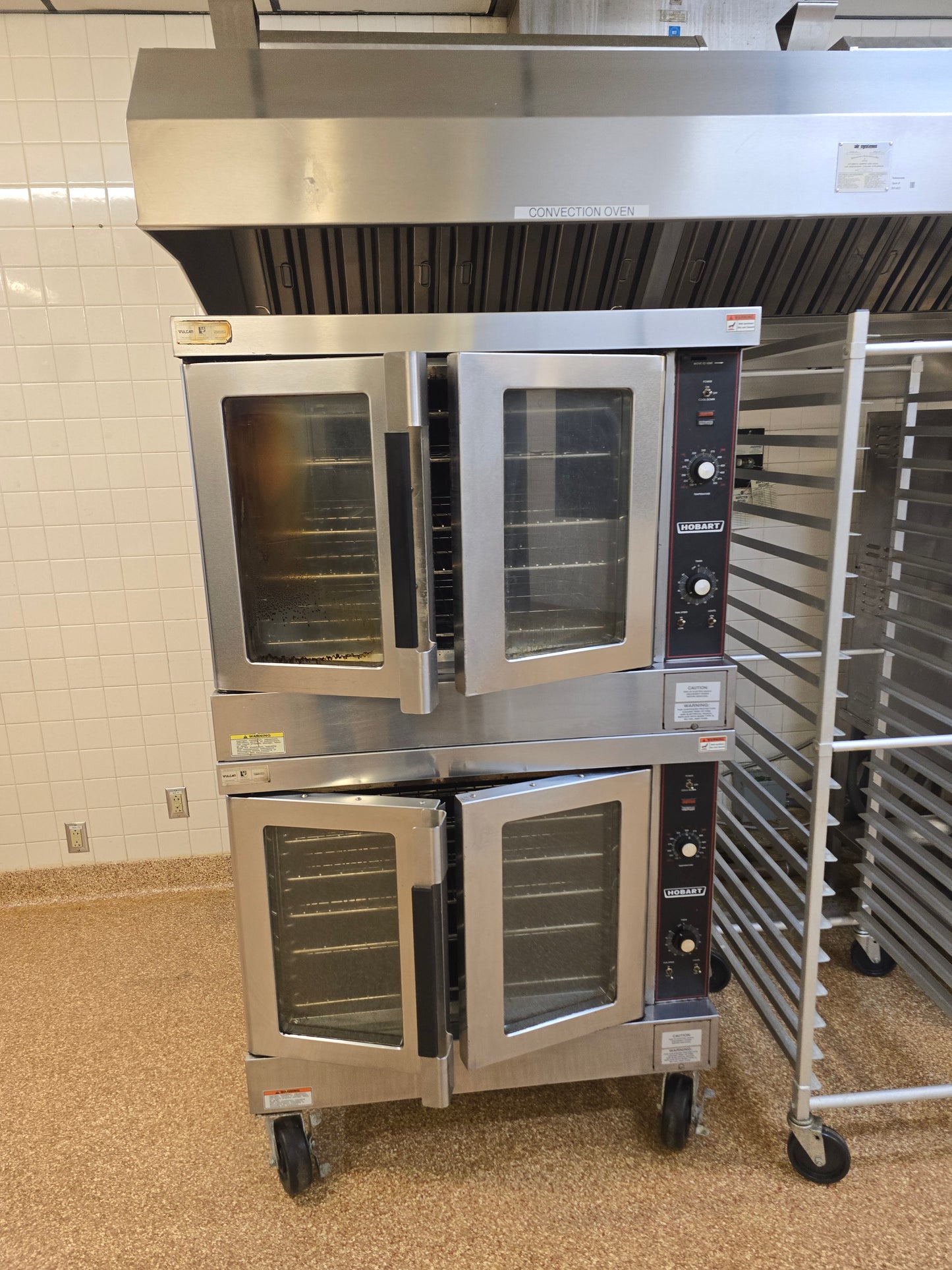 Hobart HEC20 Double Stack Electric Convection Oven - Stainless Steel - 208V/240V