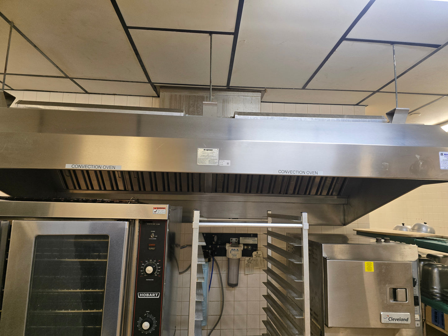 Air Systems 6ft Commercial Stainless Steel Exhaust Hood - Type I Grease Hood