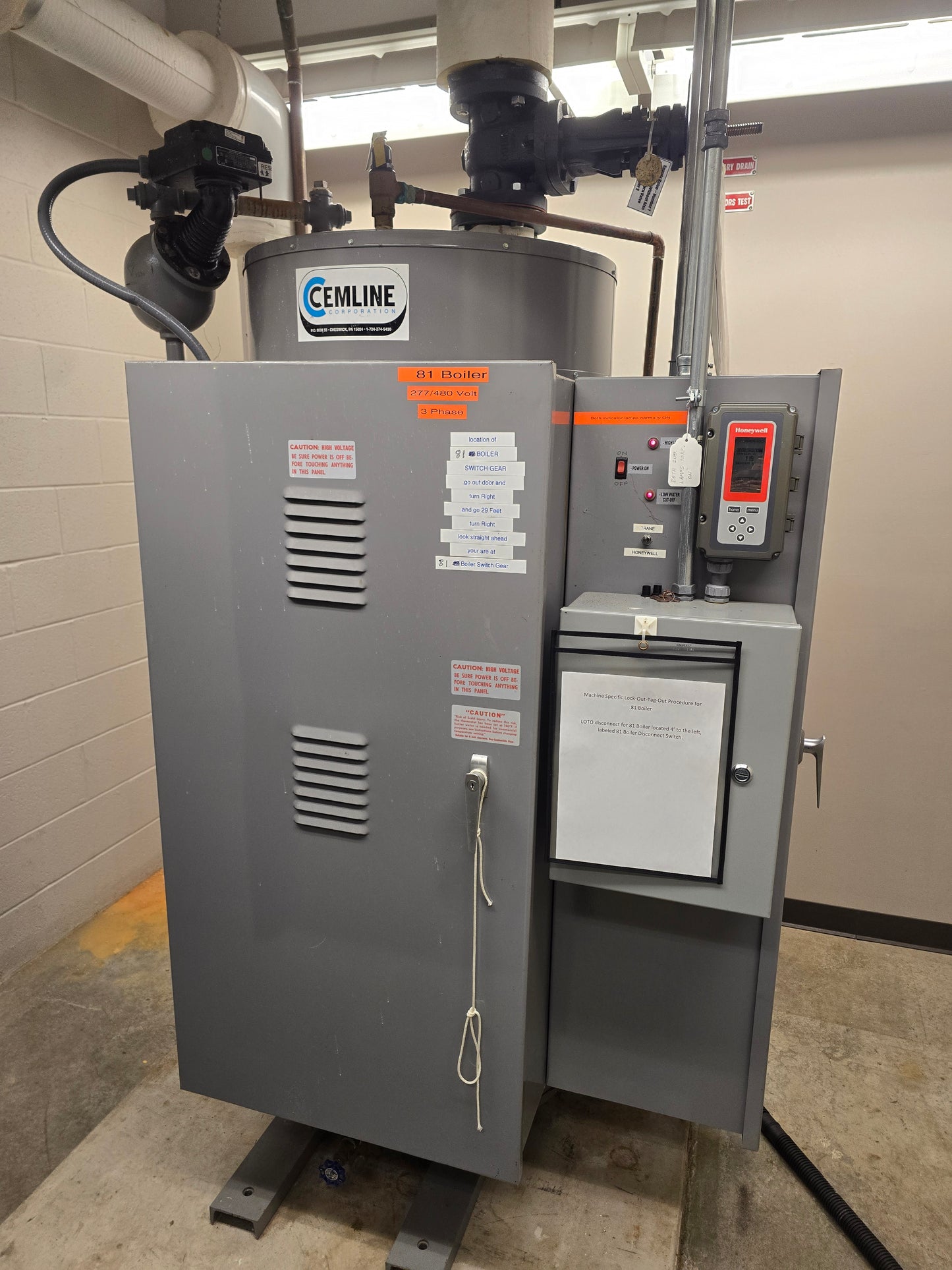 Cemline WB120EHB180 Industrial Electric Hot Water Boiler - 120 Gallon 180kW 480V 3PH
