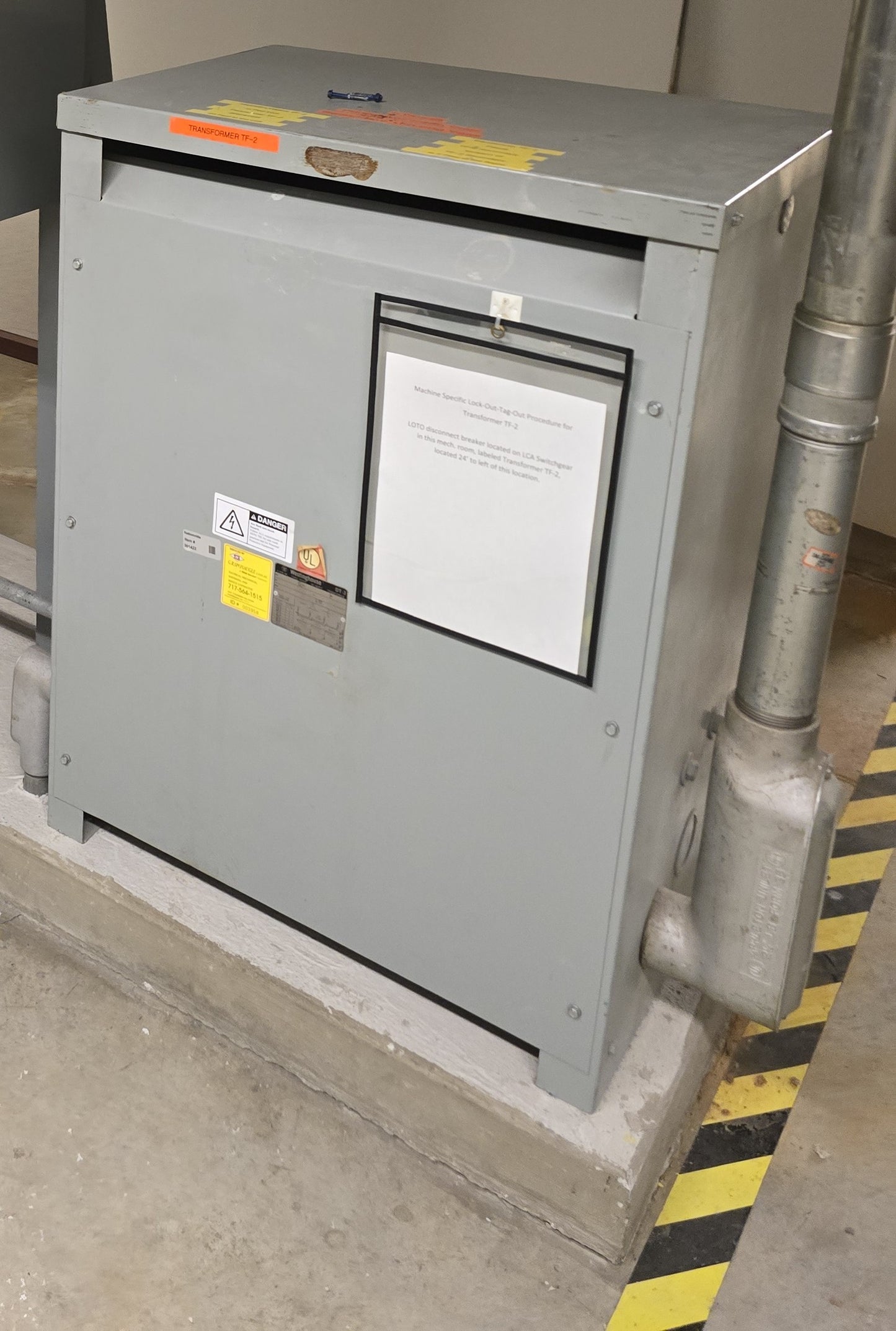 Westinghouse DT-3 75kVA 3-Phase Dry Type Transformer 480V to 208Y/120V