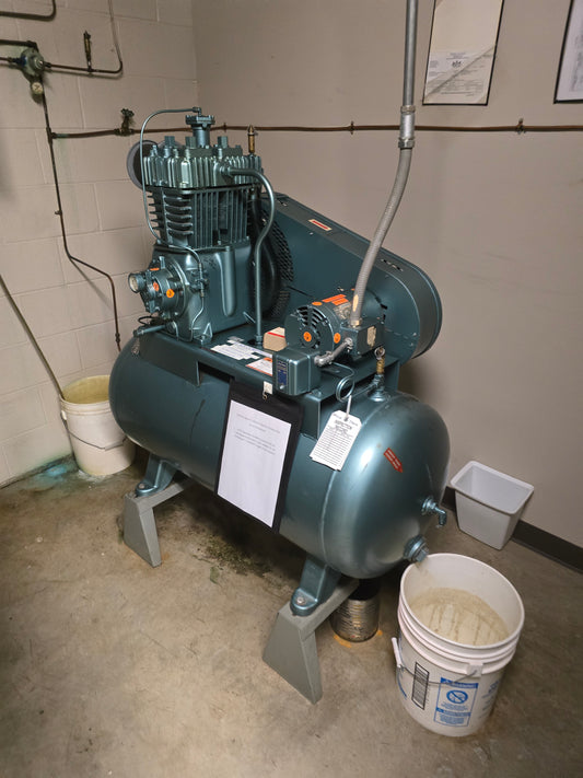 Quincy 325 Air Compressor Pump Leeson 2HP Motor 460V 3PH Industrial Tank